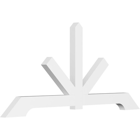 Ekena Millwork Vanguard Architectural Grade PVC Gable Bracket, 108"W x 49 1/2"H x 4"D x 6"F, 11/12 Pitch GBP108X50X0406VAN00